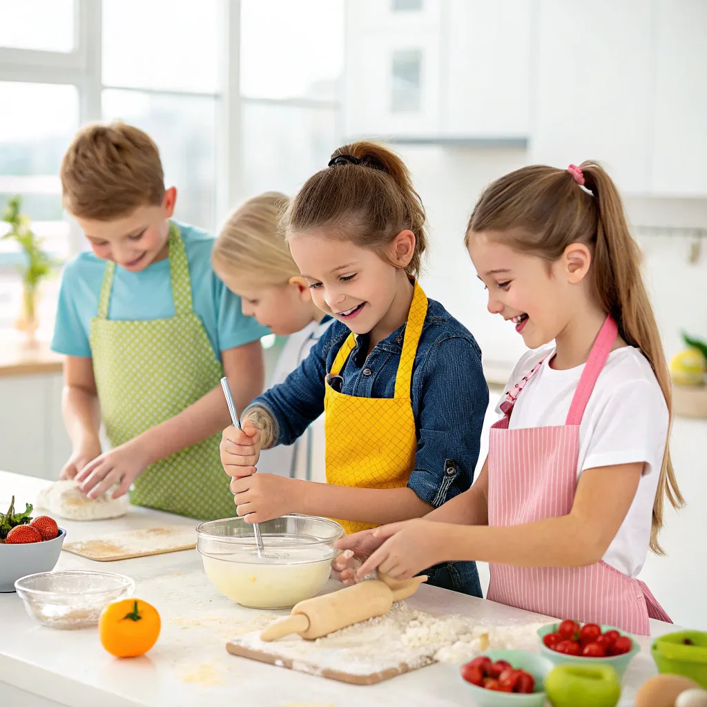 Children enjoying a cooking class