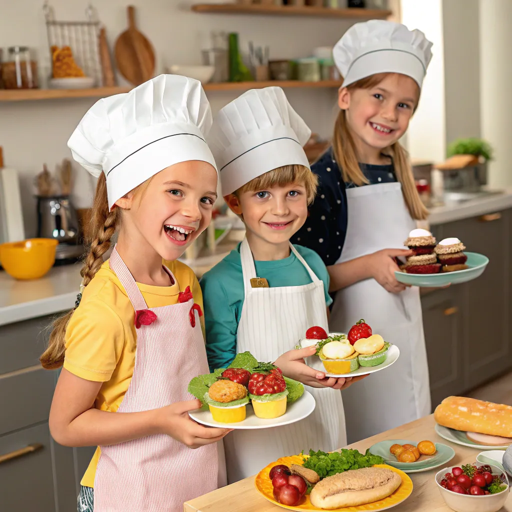 Little chefs with their creations